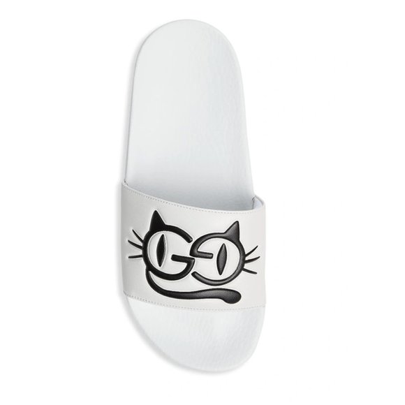 Gucci Cat Logo Pursuit Slip On Slide Sandal - Picture 15 of 15